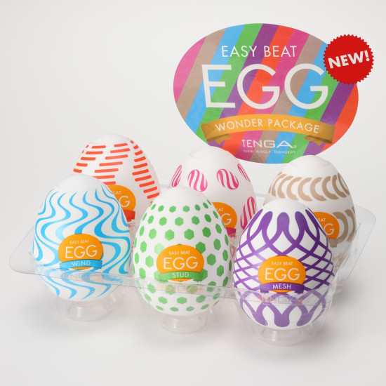 Набор из 6 яиц-мастурбаторов Tenga Egg Wonder Pack