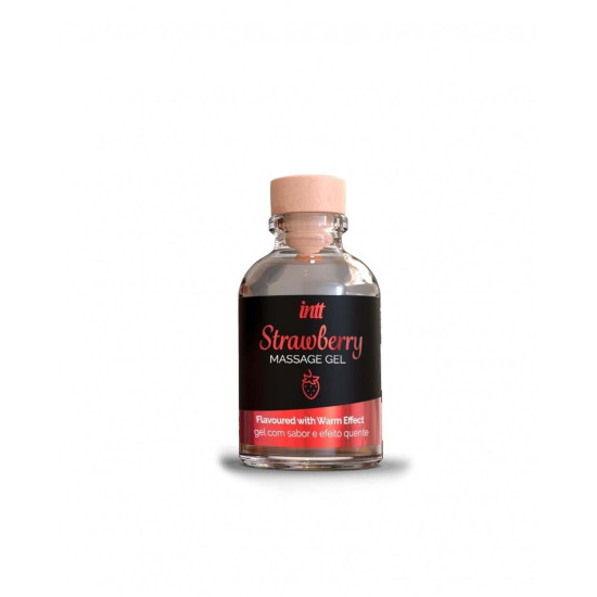 Гель для интимного массажа со вкусом клубники Intt Strawberry, 30 ml