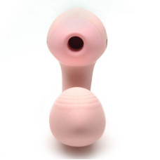Вагінально-кліторальний вакуумний вібратор, рожевий KisToy Tina Mini Light Pink