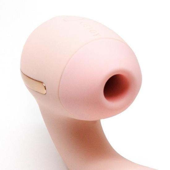 Вагінально-кліторальний вакуумний вібратор, рожевий KisToy Tina Mini Light Pink