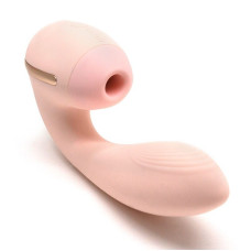 Вагінально-кліторальний вакуумний вібратор, рожевий KisToy Tina Mini Light Pink