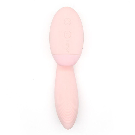 Вагінально-кліторальний вакуумний вібратор, рожевий KisToy Tina Mini Light Pink