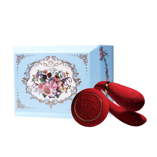 Смартвибратор для пар с пультом ДУ, красный Zalo Fanfan Set Bright Red