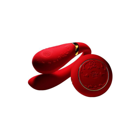 Смартвибратор для пар с пультом ДУ, красный Zalo Fanfan Set Bright Red