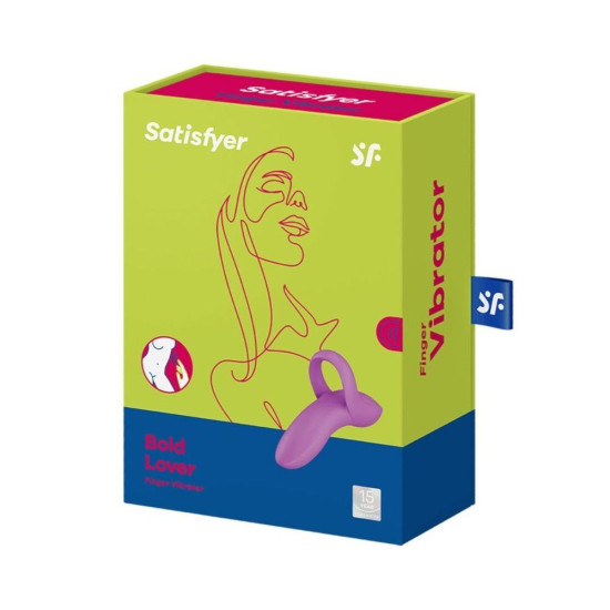 Вибратор на палец, гибкий, тёмно-розовый Satisfyer Bold Lover Dark Pink