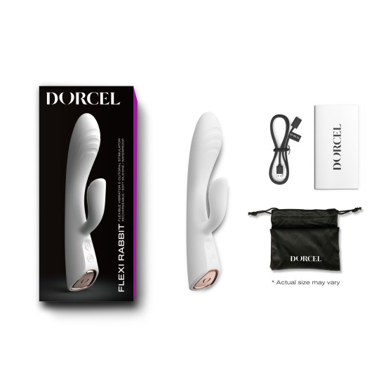 Вибратор-кролик с подогревом и гибким стволом, белый Dorcel Flexi Rabbit White