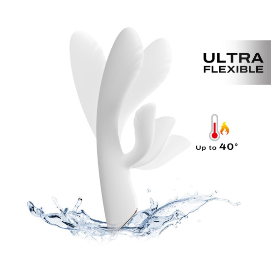 Вибратор-кролик с подогревом и гибким стволом, белый Dorcel Flexi Rabbit White