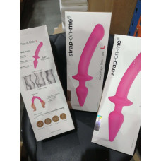 Анальна пробка з дилдо Strap-On-Me SWITCH PLUG-IN SEMI-REALISTIC DILDO FUCHSIA - L (пом'ята упаковка)