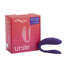 Недорогой вибратор для пар с однокнопочным пультом ДУ, фиолетовый We-Vibe Unite Purple