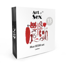 Набір з 13 предметів з натуральної шкіри, чорний Art of Sex Maxi BDSM Set Leather