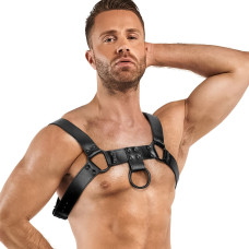 Портупея на плечи для бондажа, чёрная Bedroom Fantasies Bruno Bondage Harness Black