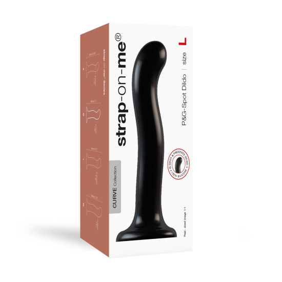 Силіконова насадка для страпона для стимуляції точки P&G Strap-On-Me P&G-Spot Dildo Silicone, L