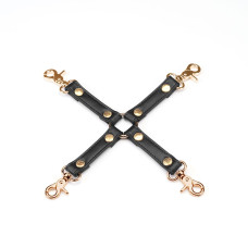 Крестовина из экокожи Liebe Seele Black Organosilicon Hogtie