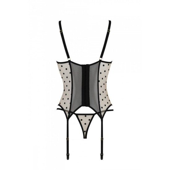 Корсет з відкритими чашками, бежевий Passion Marina Corset Beige, XXL/XXXL