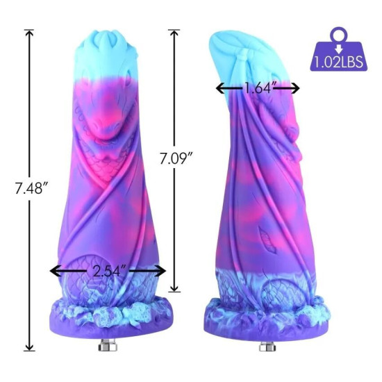 Силиконовый фаллоимитатор длины 19 см Hismith Silicone Dildo HSA139 Monster Series, 7.48"
