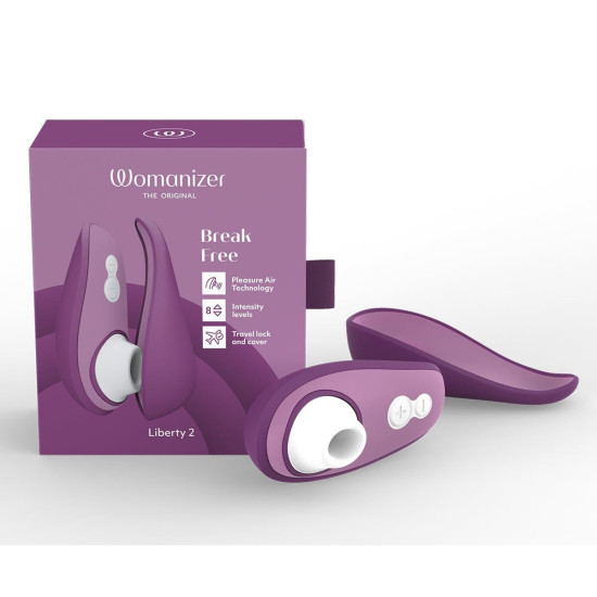 Вакуумний кліторальний стимулятор, фіолетовий Womanizer Liberty 2 Purple