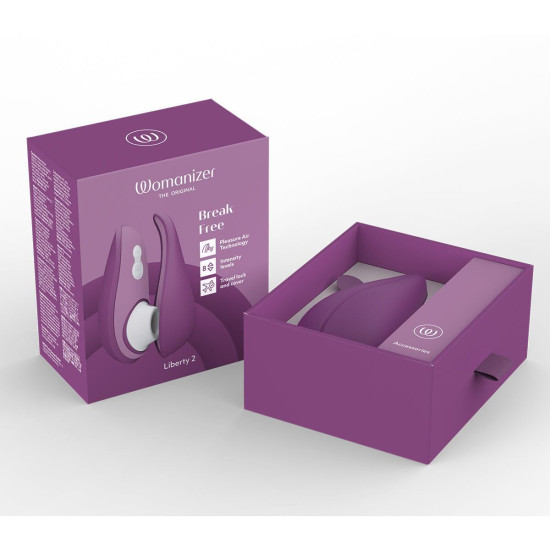 Вакуумний кліторальний стимулятор, фіолетовий Womanizer Liberty 2 Purple