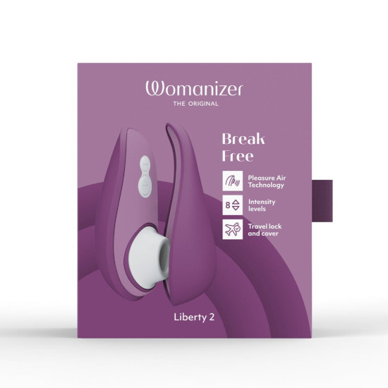 Вакуумний кліторальний стимулятор, фіолетовий Womanizer Liberty 2 Purple