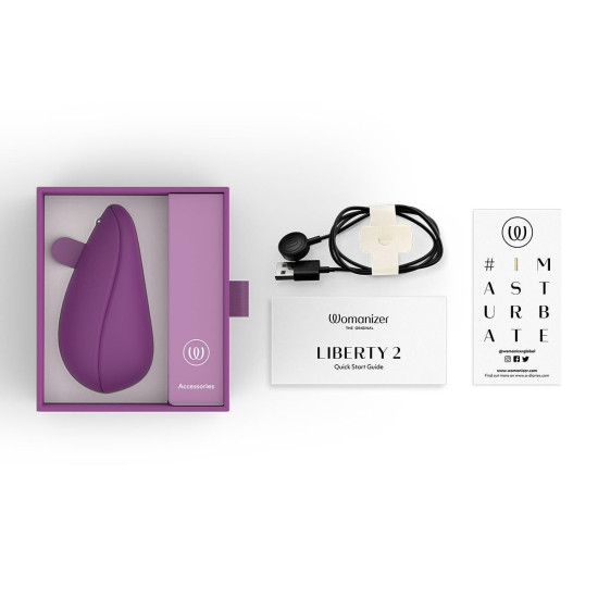 Вакуумний кліторальний стимулятор, фіолетовий Womanizer Liberty 2 Purple