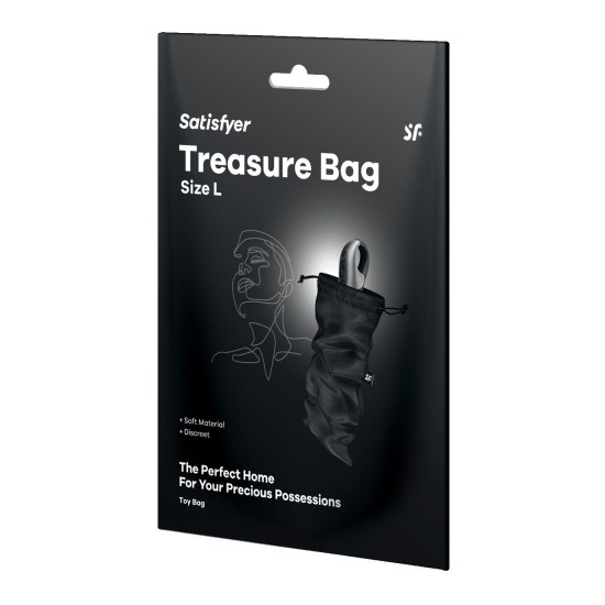 Мешочек для хранения игрушек, чёрный Satisfyer Treasure Bag Black, L