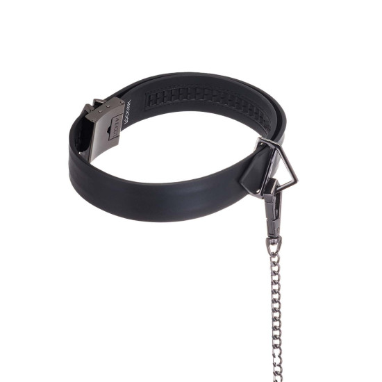 Поводок с ошейником, черный Lockink Tied Collar with Leash Set Black