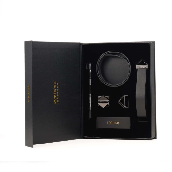 Поводок с ошейником, черный Lockink Tied Collar with Leash Set Black