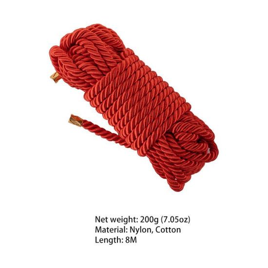 Веревка для Шибари, красная Lockink Sevanda Shibari Practice Rope Red, 8 m
