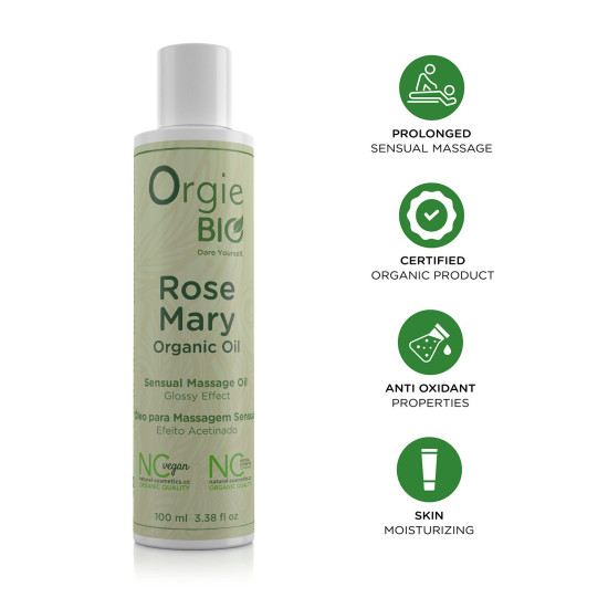 Органічна веганська масажна олійка з розмарином Orgie Bio Rosemary Organic Oil, 100 ml