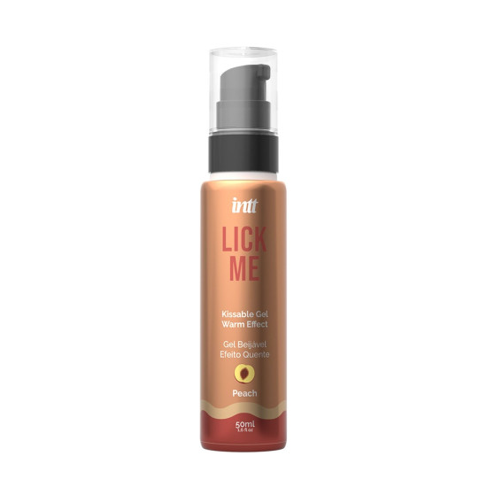 Гель для оральных ласк с согревающим эффектом с персиковым вкусом INTT Lick Me Kissable Gel Peach, 50 ml