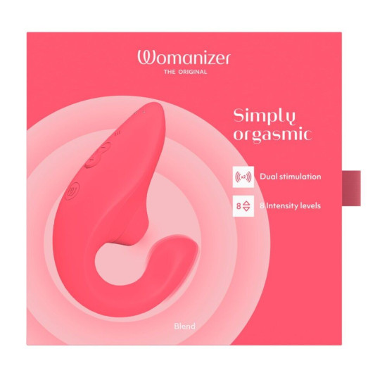 Вакуумный клиторальный стимулятор, розовый Womanizer Blend Vibrant Rose