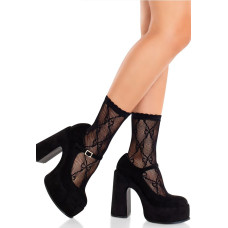 Шкарпетки-сіточка з бантиками Leg Avenue Bow Net Anklets