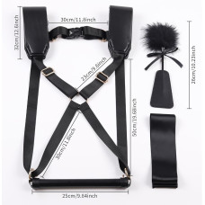 БДСМ-набір LOCKINK YEAHWOW Black Doggy Style Saddle Set