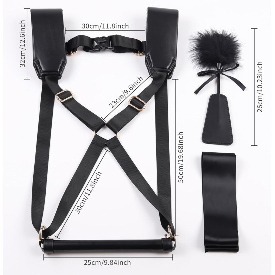 БДСМ-набір LOCKINK YEAHWOW Black Doggy Style Saddle Set