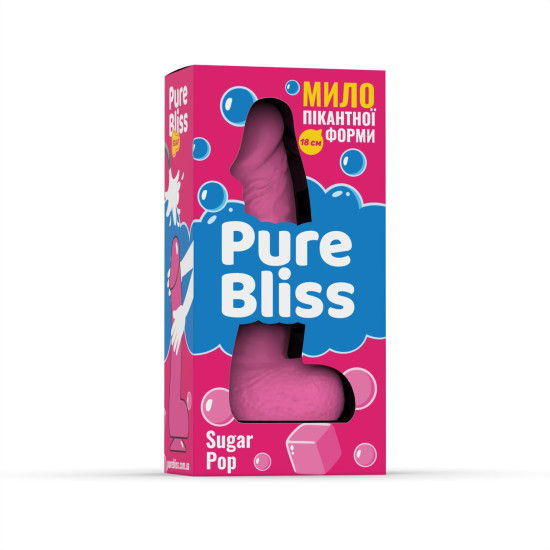 Ароматное мыло в форме члена с ароматом жвачки Pure Bliss Pink Sugar Pop, 18 cm