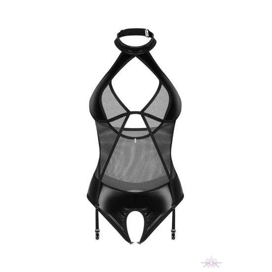 Боді Obsessive Dominna Crotchless Teddy, розмір S/M