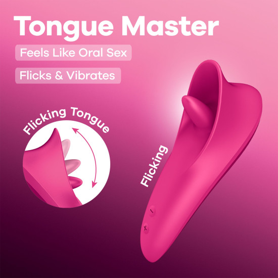 Вібростимулятор для клітора з язичком Satisfyer Tongue Master