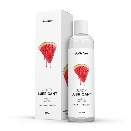 Лубрикант на водной основе, дыня Satisfyer Juicy Lubricant Melty Melon, 300 ml (мятая упаковка)
