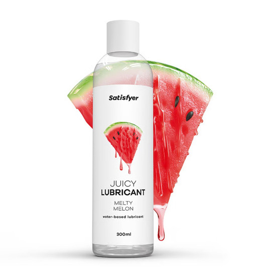 Лубрикант на водной основе, дыня Satisfyer Juicy Lubricant Melty Melon, 300 ml (мятая упаковка)