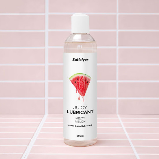 Лубрикант на водной основе, дыня Satisfyer Juicy Lubricant Melty Melon, 300 ml (мятая упаковка)
