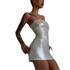 Вінілове плаття, біле D&A Vinyl Dress White, M
