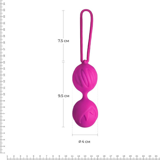 Вагинальные шарики, диаметр 4 см, вес 90 г, Adrien Lastic Geisha Lastic Balls BIG Magenta, L