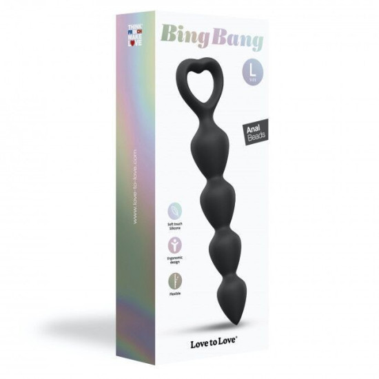 Анальний ланцюжок, чорний Love To Love Bing Bang L Black Onyx