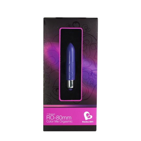 Вибропуля фиолетового цвета с 7 скоростями, длина 8 см Rocks Off Coloured 7 Speed RO-80mm Color Me Orgasmik
