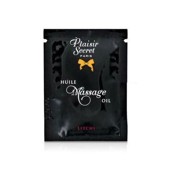 Пробник массажного масла с ароматом личи Plaisirs Secrets Litchi, 3 ml