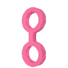 Силиконовые БДСМ наручники для рук и ног, розовые Doc Johnson The Cuffs Pink, S