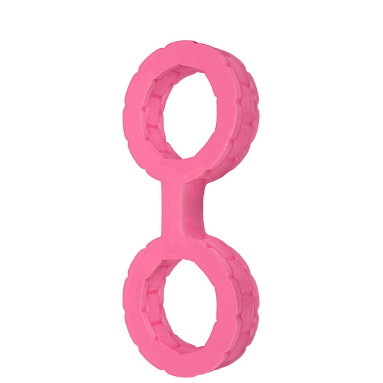 Силіконові БДСМ наручники для рук і ніг, рожеві Doc Johnson The Cuffs Pink, S