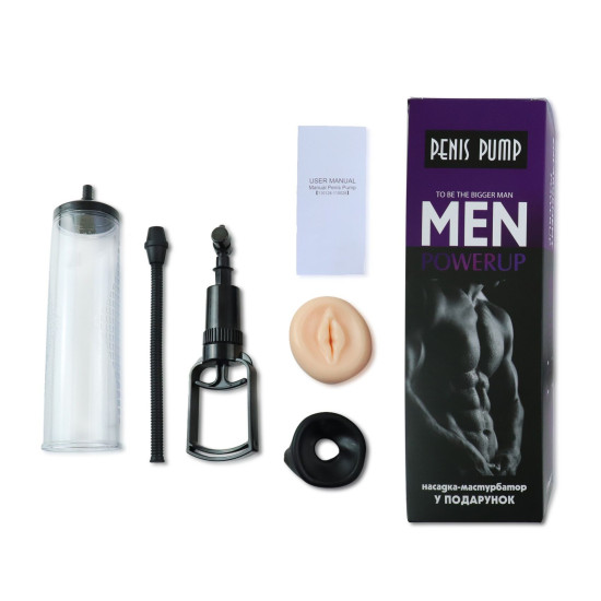 Вакуумна помпа з ручним насосом, чорна Men Powerup Black