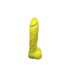 Крафтове мило-член з присоскою, натуральне, жовте Чистий Кайф Yellow, L