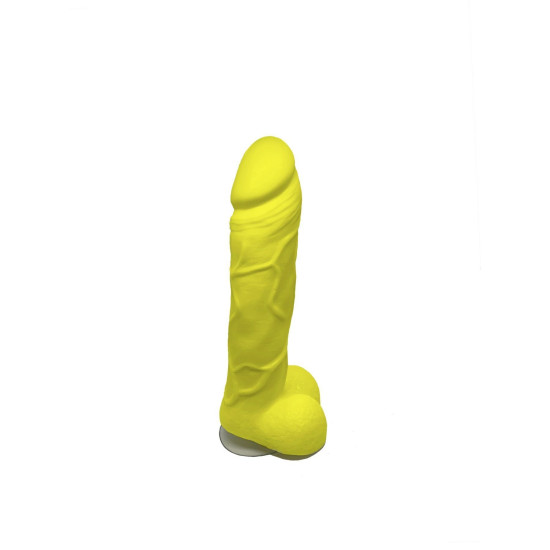 Крафтове мило-член з присоскою, натуральне, жовте Чистий Кайф Yellow, L