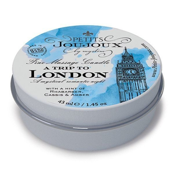 Массажная свеча с афродизиаками, аромат кассиса и амбры Petits Joujoux London Rhubarb, Cassis and Ambra, 43 ml